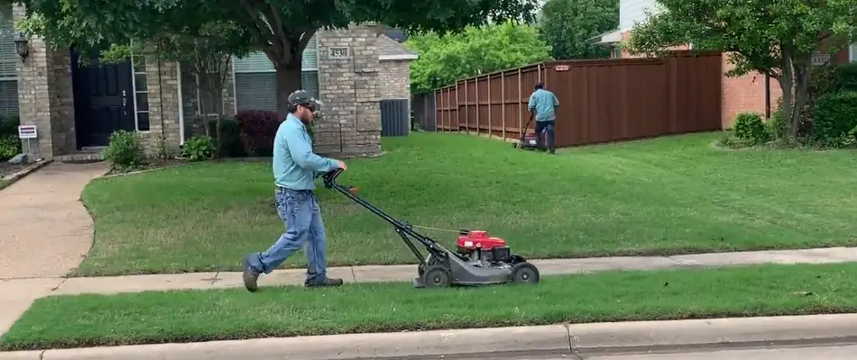 Lawn mowing service near Plano, TX.